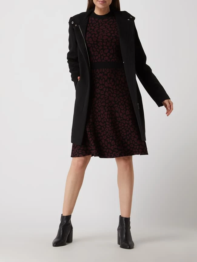 Jake*s Collection Jerseykleid Aus Viskosemischung - Bordeaux Rot 3 Jake*s Collection Jerseykleid Aus Viskosemischung - Bordeaux Rot