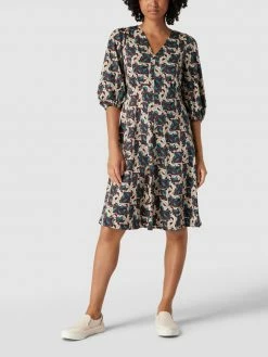 Weekend Max Mara Knielanges Kleid Mit Floralem Muster Modell 'CAMPALE' - Weiß