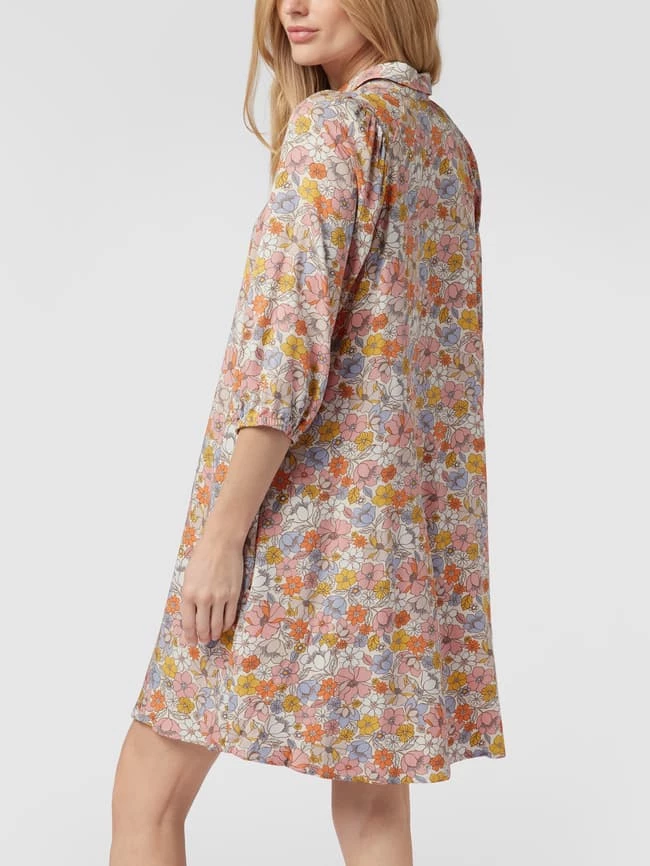 Jake*s Casual Knielanges Kleid Mit Floralem Allover-Muster - Ecru 7 Jake*s Casual Knielanges Kleid Mit Floralem Allover-Muster - Ecru – Bild 5