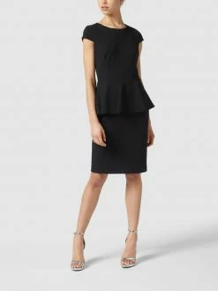 Paradi Cocktailkleid Mit Schößchen - Schwarz
