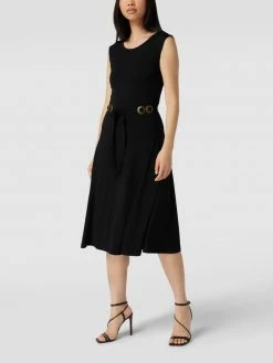 Lauren Ralph Lauren Midikleid Mit Taillengürtel Modell 'VABRIZIO' - Schwarz