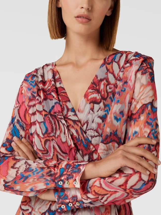 Jake*s Collection Knielanges Kleid Mit Gürtel - Rosé 5 Jake*s Collection Knielanges Kleid Mit Gürtel - Rosé – Bild 3