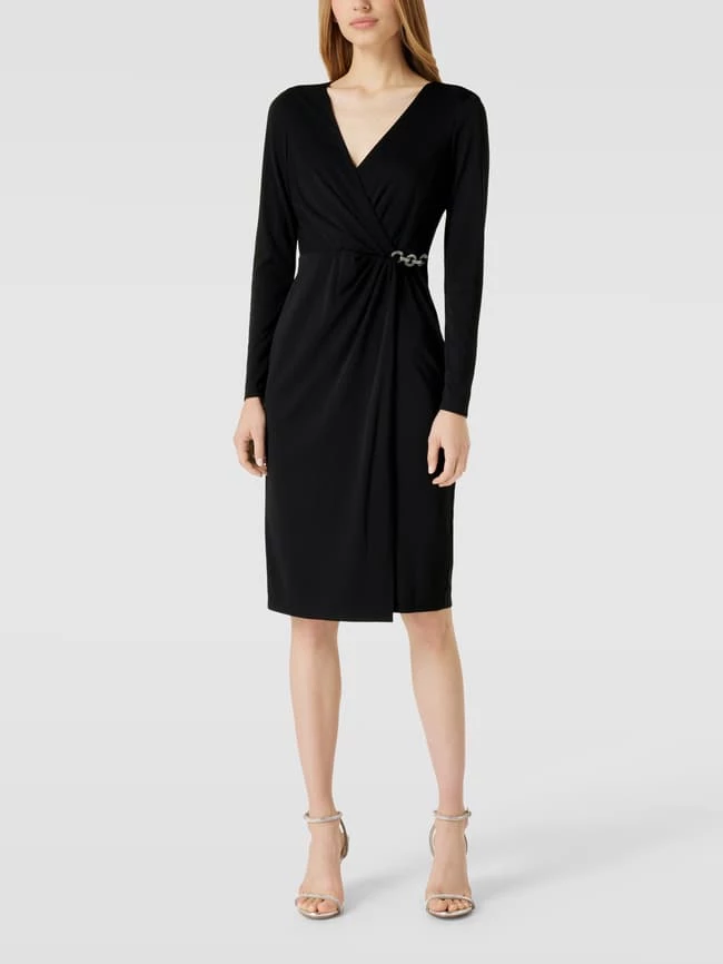 Lauren Ralph Lauren Cocktailkleid In Wickel-Optik Modell 'KINA' - Schwarz 6 Lauren Ralph Lauren Cocktailkleid In Wickel-Optik Modell 'KINA' - Schwarz – Bild 4