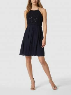 Jake*s Cocktail Cocktailkleid Aus Zartem Chiffon - Marineblau Meliert