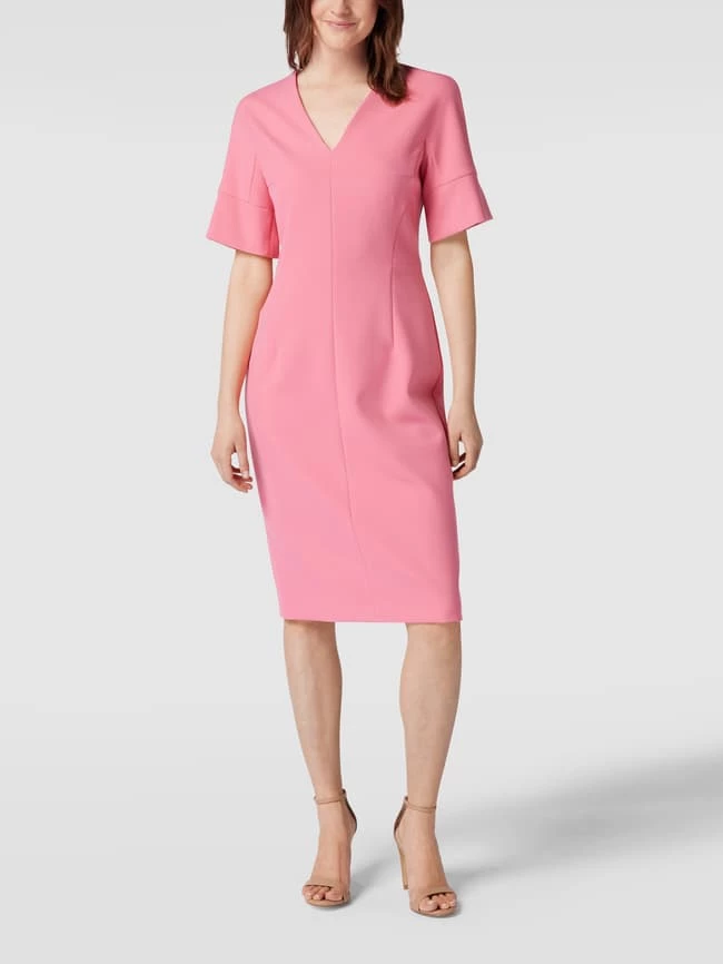 BOSS Etuikleid Mit V-Ausschnitt Modell 'Decine' - Rosa 3 BOSS Etuikleid Mit V-Ausschnitt Modell 'Decine' - Rosa