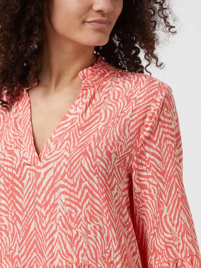 Saint Tropez Kleid Aus Viskose Modell 'Eda' - Koralle 5 Saint Tropez Kleid Aus Viskose Modell 'Eda' - Koralle – Bild 3