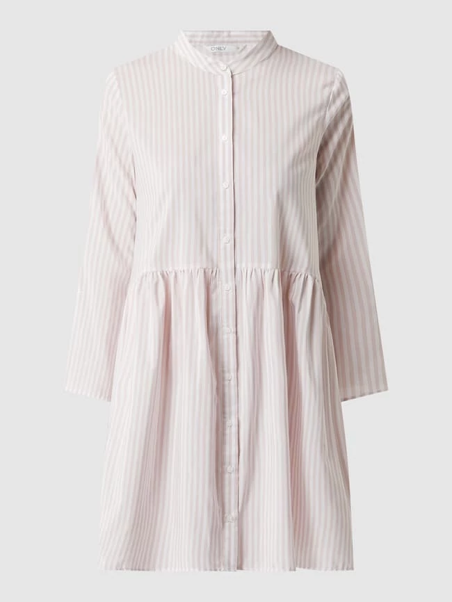 Only Blusenkleid Mit Streifenmuster Modell 'Ditte' - Rosa 4 Only Blusenkleid Mit Streifenmuster Modell 'Ditte' - Rosa – Bild 2