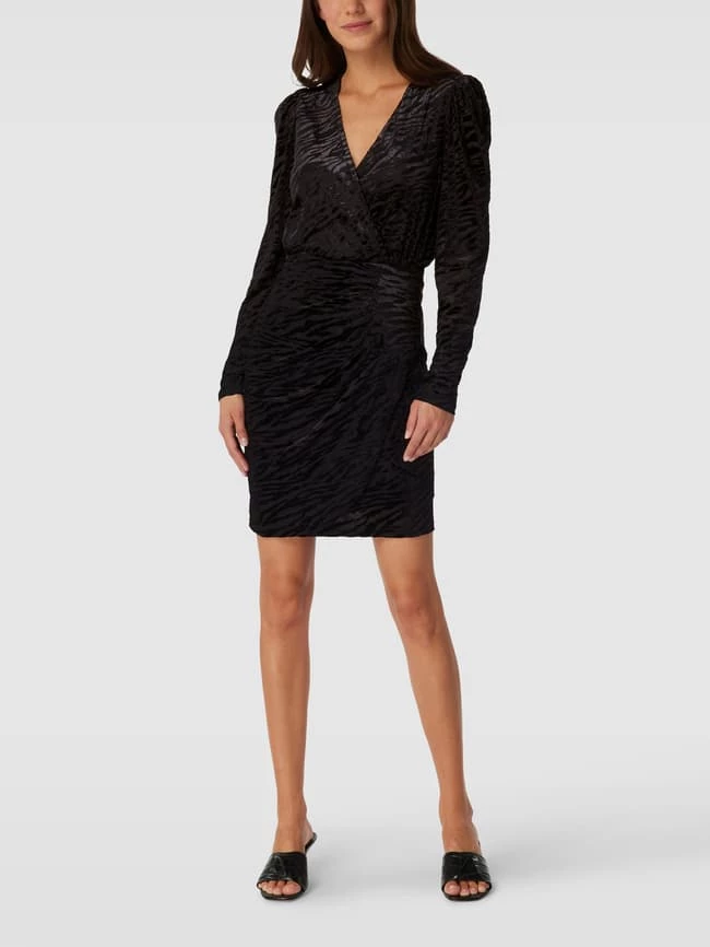 MbyM Knielanges Kleid Mit Strukturmuster Modell 'Delfina' - Schwarz 3 MbyM Knielanges Kleid Mit Strukturmuster Modell 'Delfina' - Schwarz