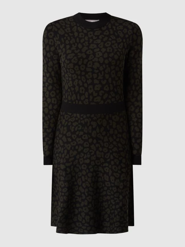 Jake*s Collection Jerseykleid Aus Viskosemischung - Khaki 4 Jake*s Collection Jerseykleid Aus Viskosemischung - Khaki – Bild 2