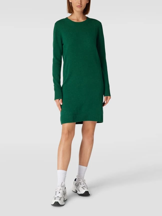 Christian Berg Woman Knielanges Strickkleid Mit Geripptem Rundhalsausschnitt - Dunkelgrün 3 Christian Berg Woman Knielanges Strickkleid Mit Geripptem Rundhalsausschnitt - Dunkelgrün