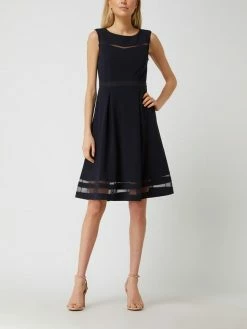 Christian Berg Cocktail Cocktailkleid Mit Kontrasteinsätzen - Marineblau Meliert