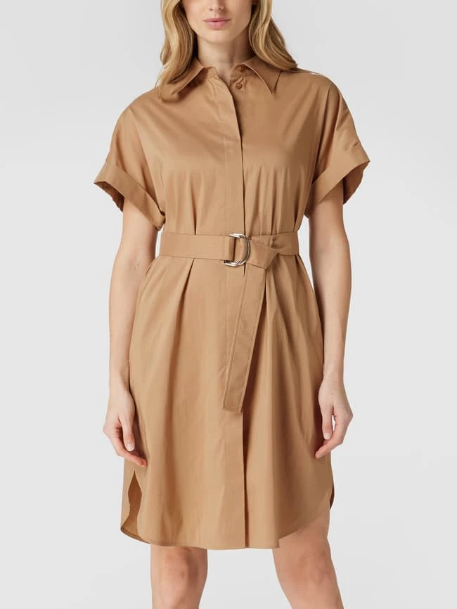 BOSS Blusenkleid In Knielänge Mit Taillengürtel Modell 'Dashile' - Beige 6 BOSS Blusenkleid In Knielänge Mit Taillengürtel Modell 'Dashile' - Beige – Bild 4