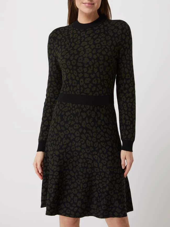 Jake*s Collection Jerseykleid Aus Viskosemischung - Khaki 6 Jake*s Collection Jerseykleid Aus Viskosemischung - Khaki – Bild 4