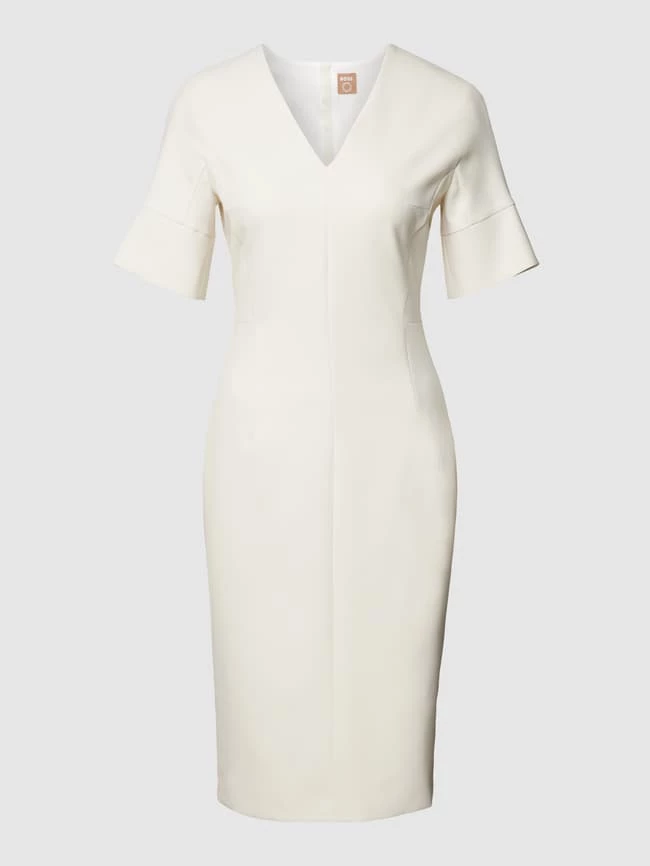 BOSS Etuikleid Mit V-Ausschnitt Modell 'Decine' - Offwhite 4 BOSS Etuikleid Mit V-Ausschnitt Modell 'Decine' - Offwhite – Bild 2