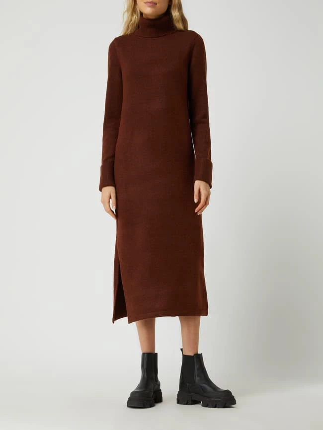 YAS Strickkleid Mit Rollkragen Modell 'Lina' - Rostrot 3 YAS Strickkleid Mit Rollkragen Modell 'Lina' - Rostrot