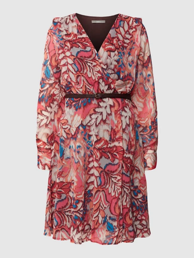 Jake*s Collection Knielanges Kleid Mit Gürtel - Rosé 4 Jake*s Collection Knielanges Kleid Mit Gürtel - Rosé – Bild 2