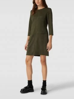 Jake*s Collection Minikleid Mit Ziernähten - Dunkelgrün