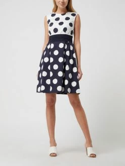 APART Kleid Mit Polka Dots - Marineblau