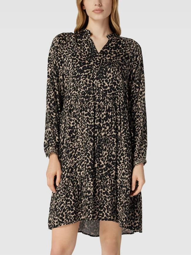 Smith And Soul Knielanges Kleid Mit Animal-Print - Schwarz 6 Smith And Soul Knielanges Kleid Mit Animal-Print - Schwarz – Bild 4