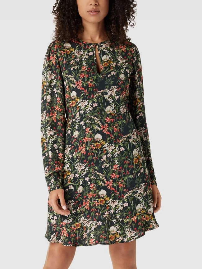 Scotch & Soda Knielanges Kleid Mit Floralem Muster - Schwarz 6 Scotch & Soda Knielanges Kleid Mit Floralem Muster - Schwarz – Bild 4