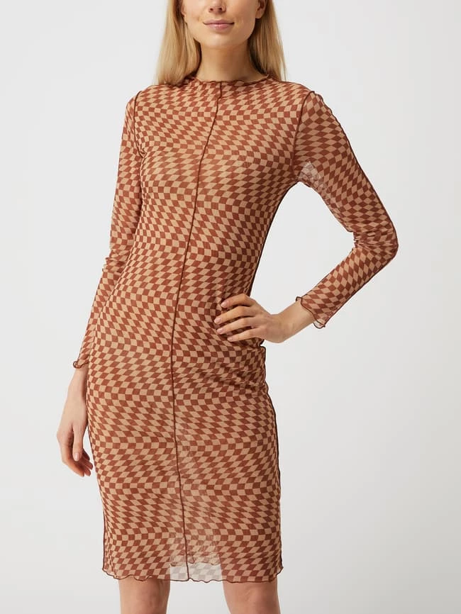 Only Kleid Aus Mesh Modell 'Nellie' - Camel 6 Only Kleid Aus Mesh Modell 'Nellie' - Camel – Bild 4