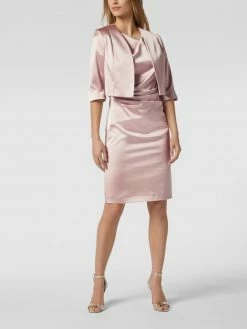 Swing Cocktailkleid Aus Satin - Rosé