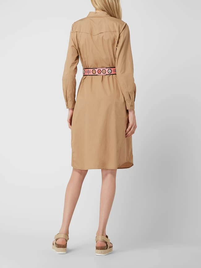 Milano Italy Blusenkleid Aus Baumwolle - Sand 6 Milano Italy Blusenkleid Aus Baumwolle - Sand – Bild 4