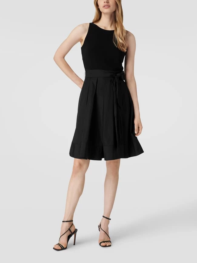 Lauren Ralph Lauren Knielanges Cocktailkleid Mit Taillengürtel Modell 'YURI' - Schwarz 3 Lauren Ralph Lauren Knielanges Cocktailkleid Mit Taillengürtel Modell 'YURI' - Schwarz