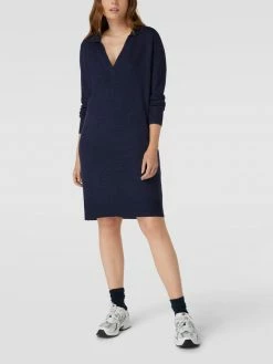 Montego Strickkleid Mit V-Ausschnitt - Dunkelblau