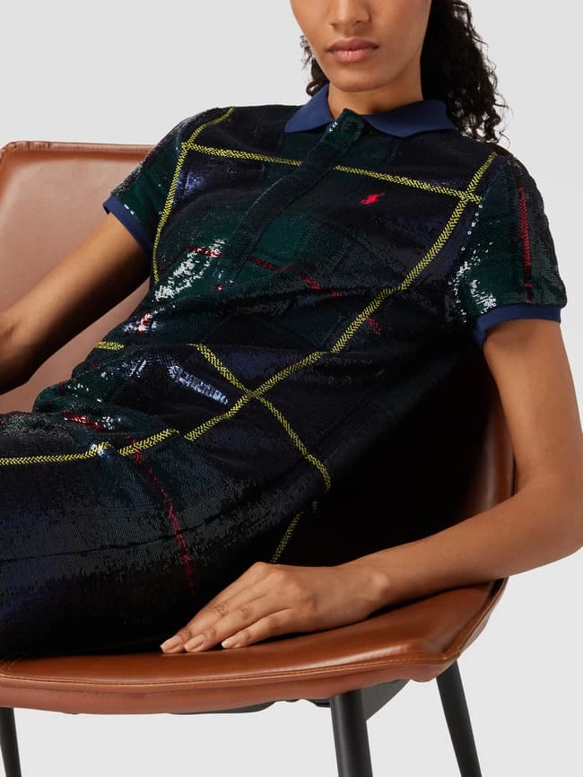 Polo Ralph Lauren Knielanges Kleid Mit Paillettenbesatz - Anthrazit 5 Polo Ralph Lauren Knielanges Kleid Mit Paillettenbesatz - Anthrazit – Bild 3