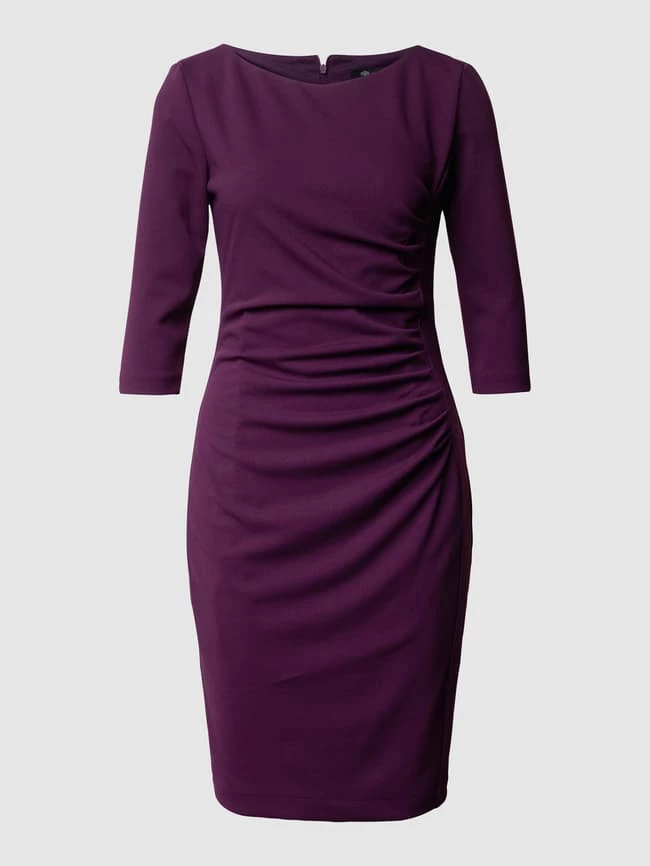 Paradi Cocktailkleid Mit 3/4-Ärmeln Und Raffungen - Pflaume 4 Paradi Cocktailkleid Mit 3/4-Ärmeln Und Raffungen - Pflaume – Bild 2