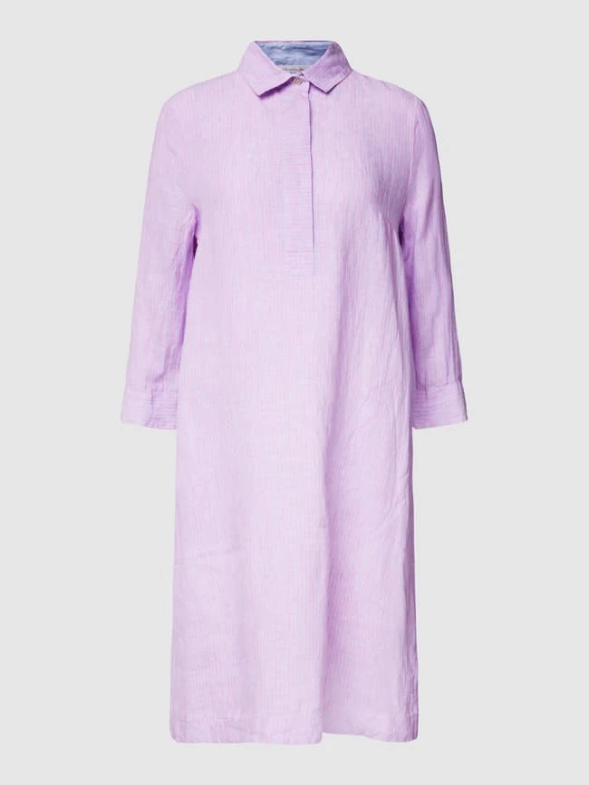 Christian Berg Woman Leinenkleid Mit Seitlichen Eingrifftaschen - Fuchsia 4 Christian Berg Woman Leinenkleid Mit Seitlichen Eingrifftaschen - Fuchsia – Bild 2