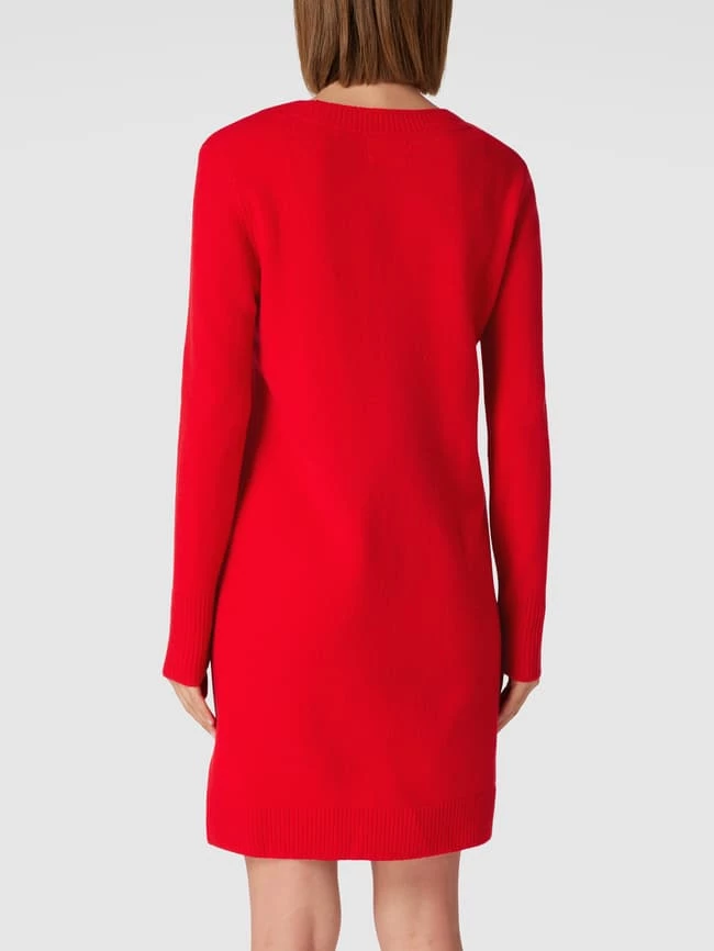 Christian Berg Woman Knielanges Strickkleid Mit Geripptem Rundhalsausschnitt - Rot 7 Christian Berg Woman Knielanges Strickkleid Mit Geripptem Rundhalsausschnitt - Rot – Bild 5