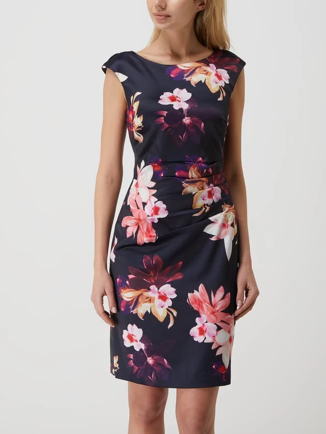 Christian Berg Cocktail Cocktailkleid Mit Floralem Muster - Marineblau Meliert 6 Christian Berg Cocktail Cocktailkleid Mit Floralem Muster - Marineblau Meliert – Bild 4