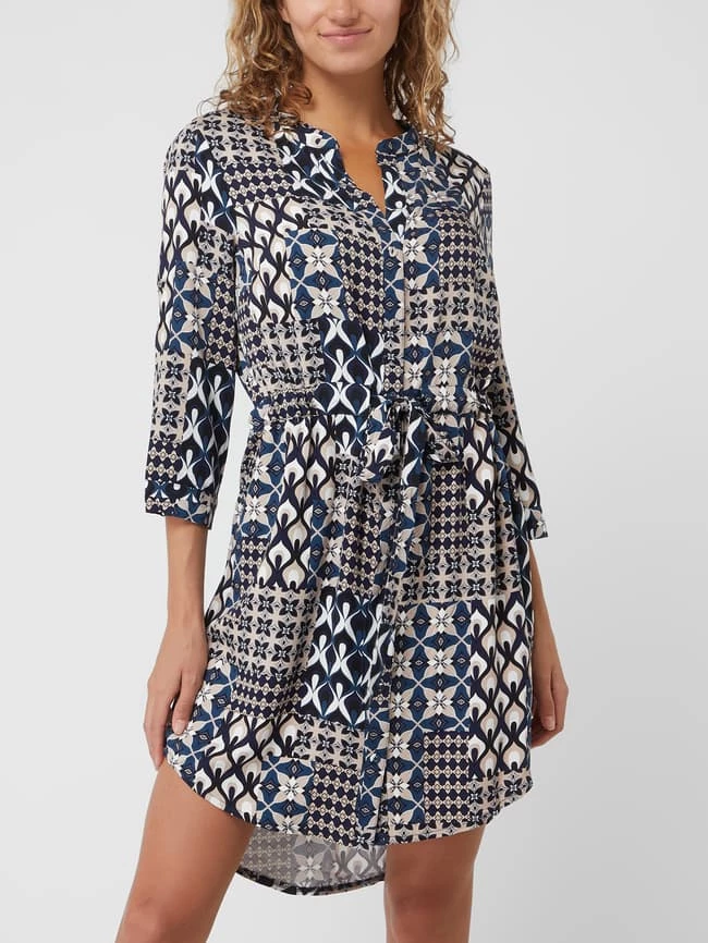 Apricot Blusenkleid Aus Viskose - Marineblau 6 Apricot Blusenkleid Aus Viskose - Marineblau – Bild 4