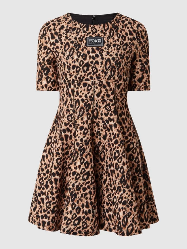 Versace Jeans Couture Kleid Mit Leopardenmuster - Mittelbraun 3 Versace Jeans Couture Kleid Mit Leopardenmuster - Mittelbraun – Bild 2