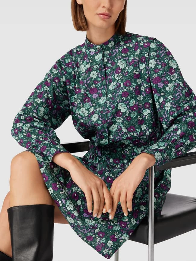 Marc O'Polo Knielanges Kleid Mit Allover-Muster - Dunkelgrün 5 Marc O'Polo Knielanges Kleid Mit Allover-Muster - Dunkelgrün – Bild 3