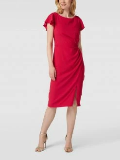 Adrianna Papell Cocktailkleid Mit Volantärmeln - Rot