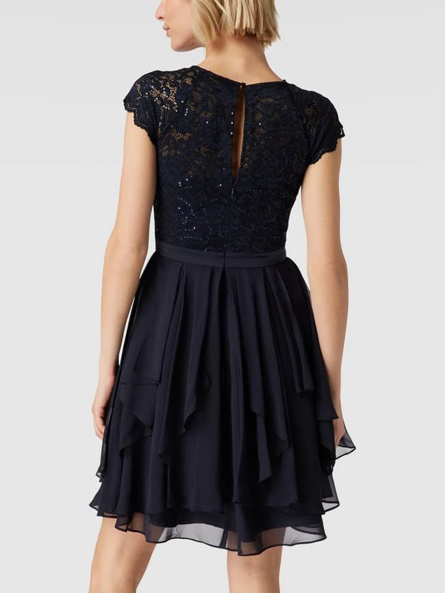 Jake*s Cocktail Cocktailkleid Mit Spitzenbesatz - Marineblau Meliert 7 Jake*s Cocktail Cocktailkleid Mit Spitzenbesatz - Marineblau Meliert – Bild 5