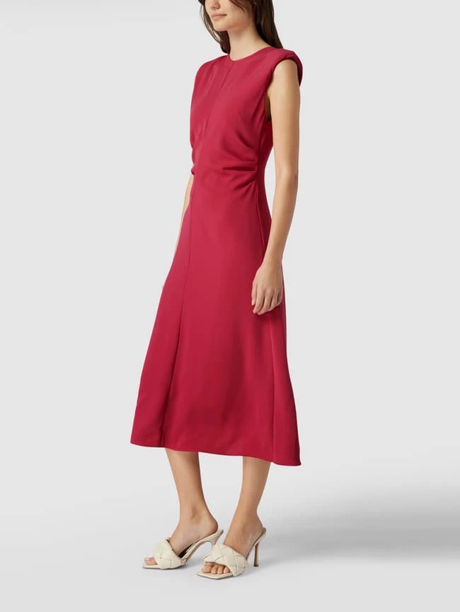 Mango Midikleid Mit Schulterpolstern - Fuchsia 6 Mango Midikleid Mit Schulterpolstern - Fuchsia – Bild 4