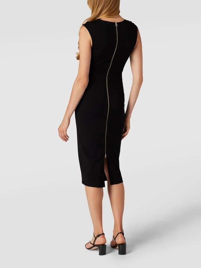 JOOP! Knielanges Kleid Mit V-Ausschnitt - Schwarz 7 JOOP! Knielanges Kleid Mit V-Ausschnitt - Schwarz – Bild 5