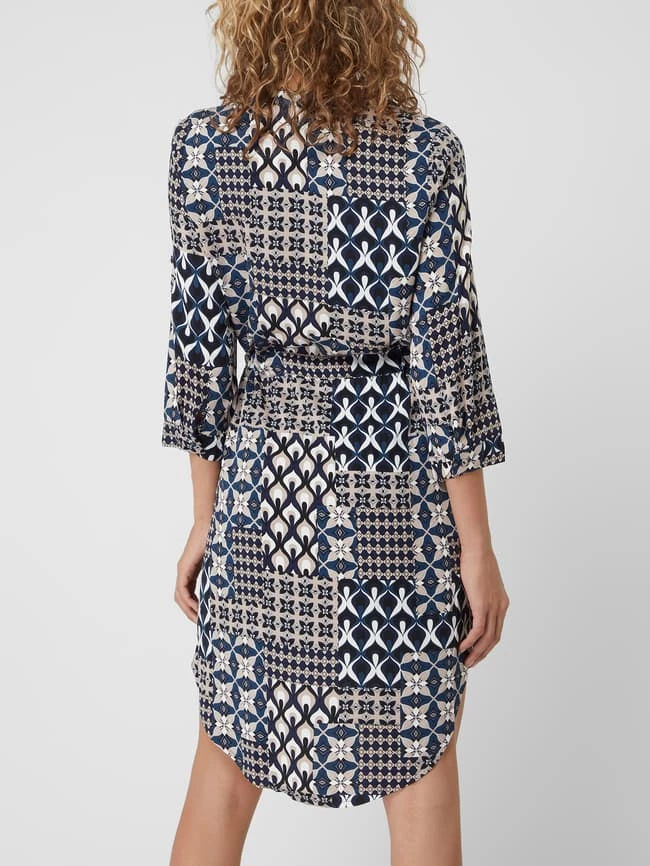 Apricot Blusenkleid Aus Viskose - Marineblau 7 Apricot Blusenkleid Aus Viskose - Marineblau – Bild 5