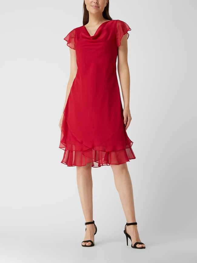 Christian Berg Cocktail Cocktailkleid Aus Chiffon - Pink 3 Christian Berg Cocktail Cocktailkleid Aus Chiffon - Pink