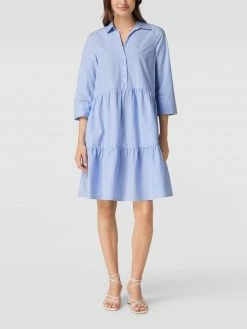 Christian Berg Woman Hemdblusenkleid Mit Streifenmuster - Himmelblau