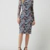 S.Oliver BLACK LABEL Kleid Aus Mesh - Dunkelblau