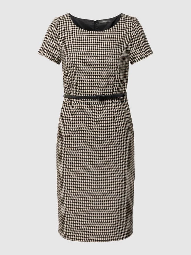 Montego Blusenkleid Mit Hahnentrittmuster - Schwarz 4 Montego Blusenkleid Mit Hahnentrittmuster - Schwarz – Bild 2