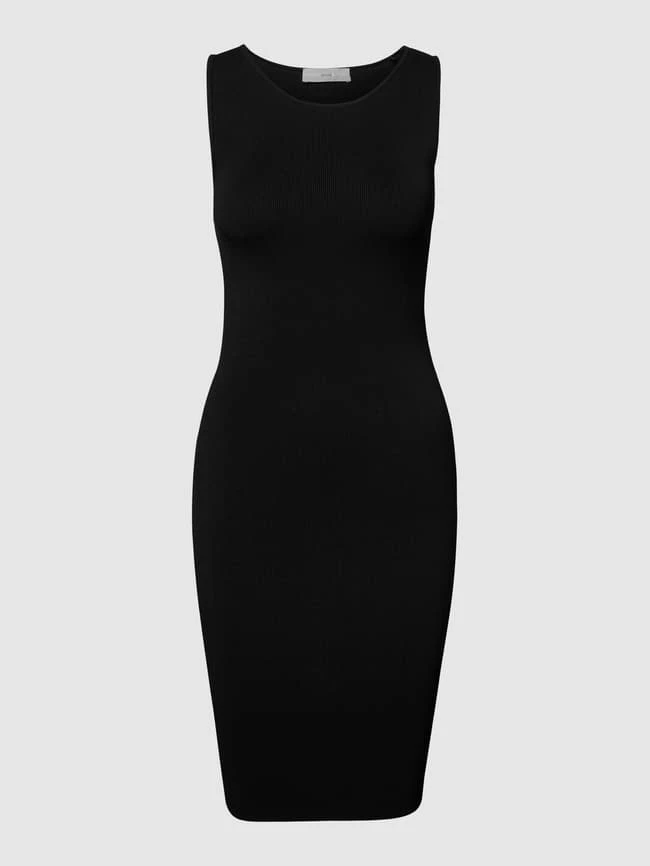 Guess Knielanges Kleid In Ripp-Optik - Schwarz 4 Guess Knielanges Kleid In Ripp-Optik - Schwarz – Bild 2