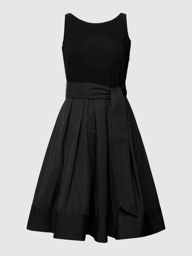 Lauren Ralph Lauren Knielanges Cocktailkleid Mit Taillengürtel Modell 'YURI' - Schwarz 4 Lauren Ralph Lauren Knielanges Cocktailkleid Mit Taillengürtel Modell 'YURI' - Schwarz – Bild 2