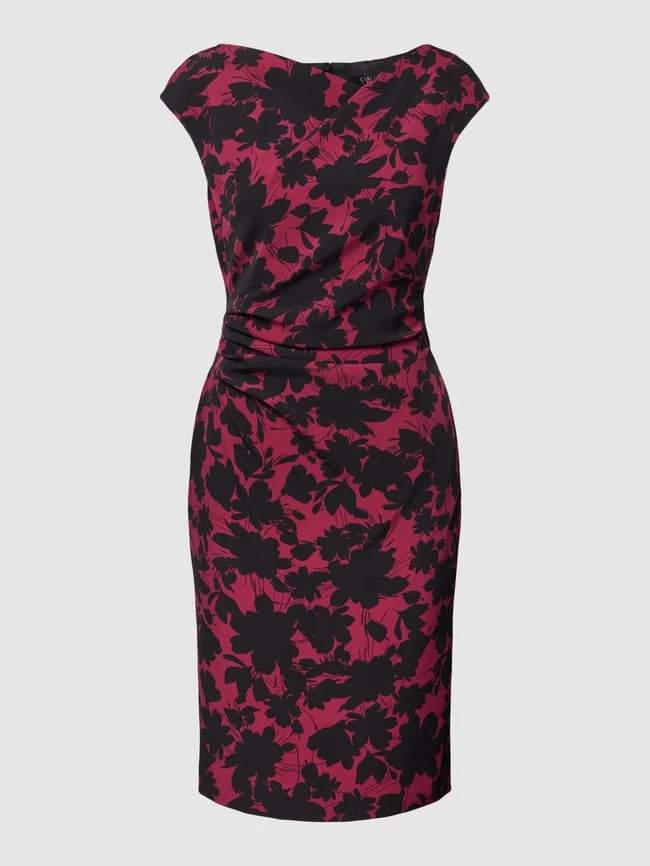 Swing Cocktailkleid Mit Allover-Muster - Bordeaux Rot 4 Swing Cocktailkleid Mit Allover-Muster - Bordeaux Rot – Bild 2