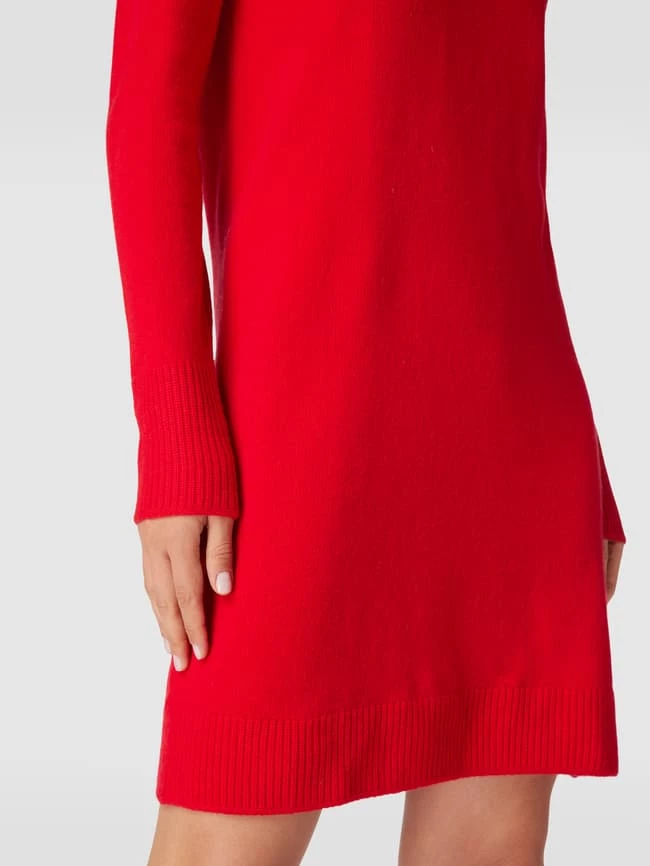 Christian Berg Woman Knielanges Strickkleid Mit Geripptem Rundhalsausschnitt - Rot 5 Christian Berg Woman Knielanges Strickkleid Mit Geripptem Rundhalsausschnitt - Rot – Bild 3
